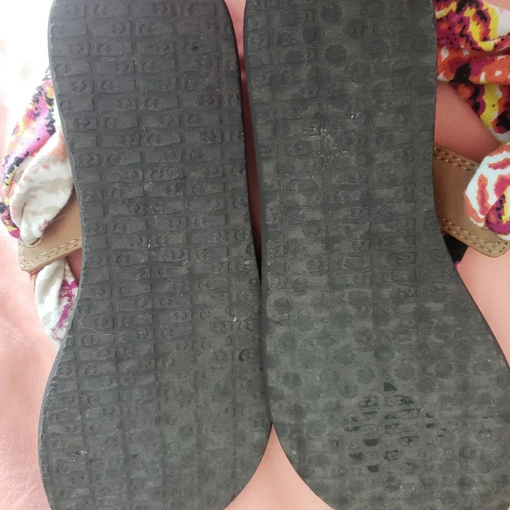Sanuk Yoga sling fabric flip flops size 8 - Picture 5 of 5